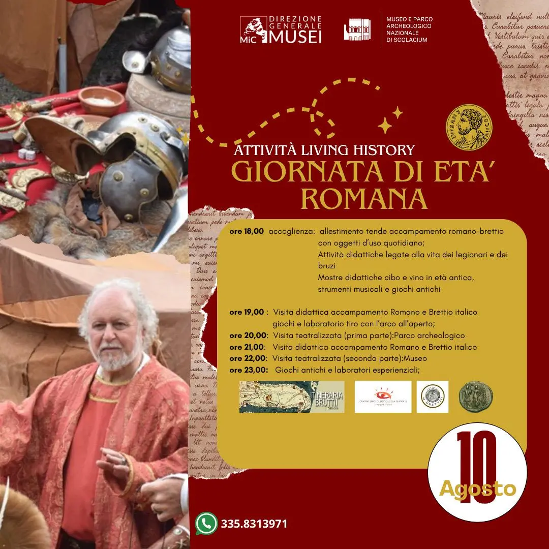 Locandina evento giornata di età romana a Scolacium