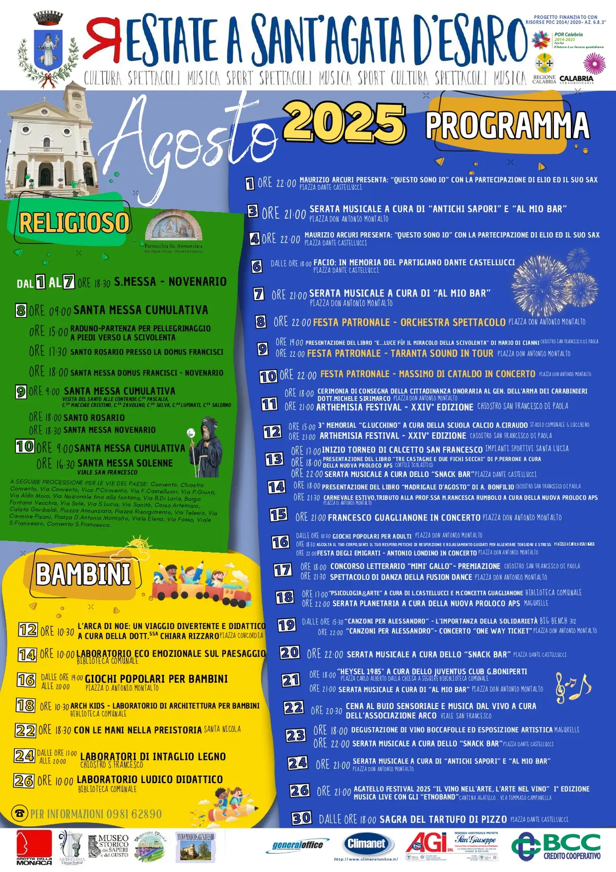 Calendario eventi Estate a Sant'Agata d'Esaro