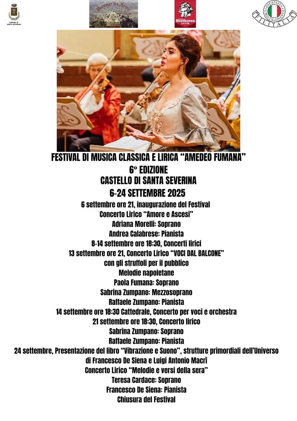 Locandina evento Festival musica classica e lirica