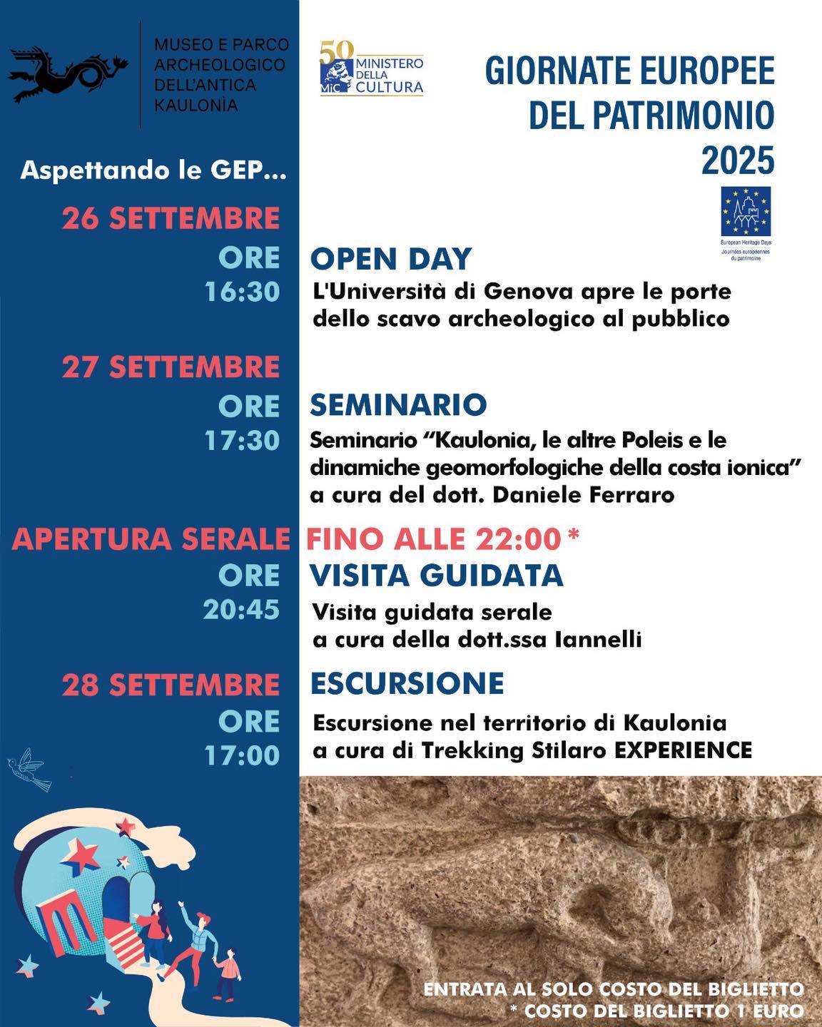 Locandina evento Giornate europee del patrimonio Monasterace
