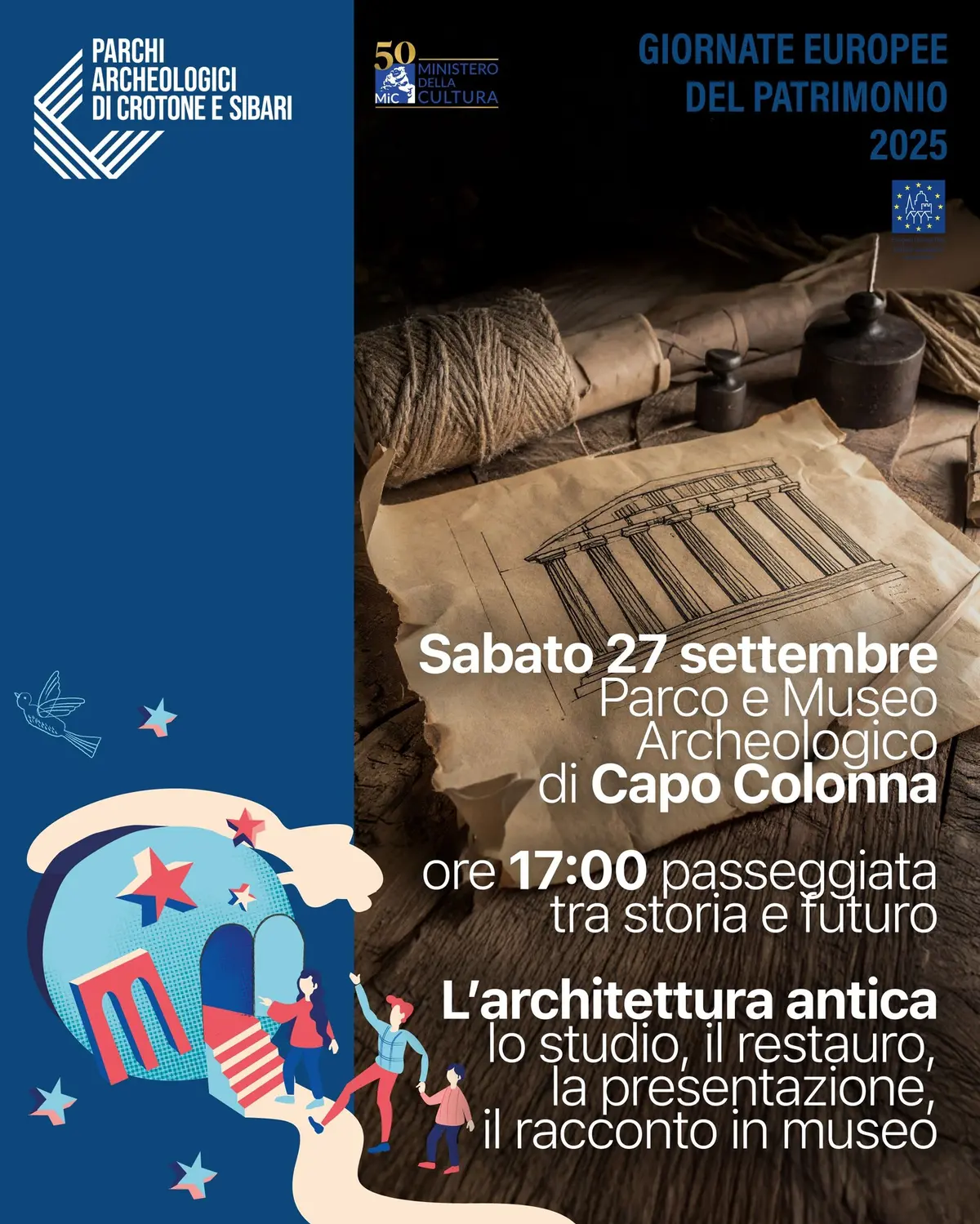 Locandina evento Giornate europee del patrimonio Capo colonna