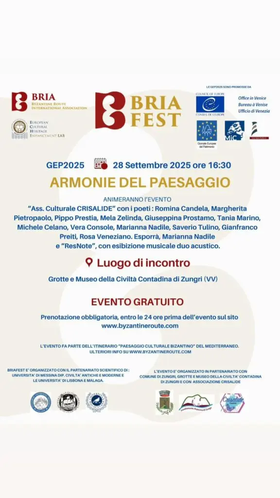 Locandina evento Bria fest Zungri