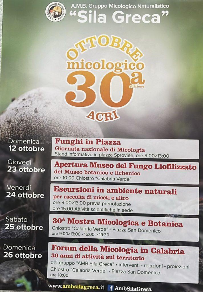 Locandina evento Ottobre Micologico