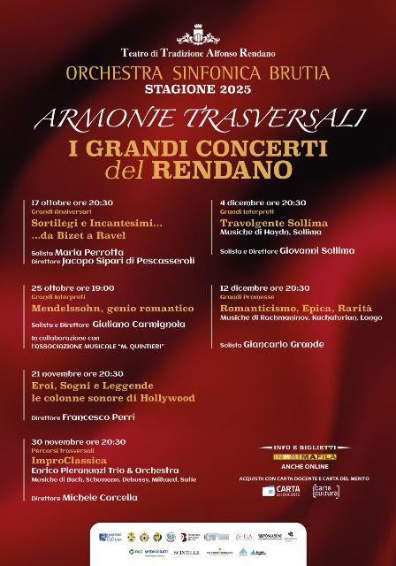 Locandina evento Stagione concertistica Orchestra Sinfonica Brutia