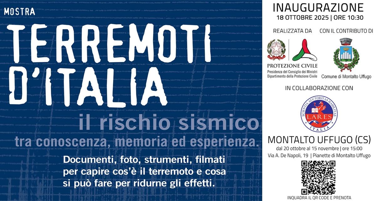 Locandina mostra Terremoti d'Italia