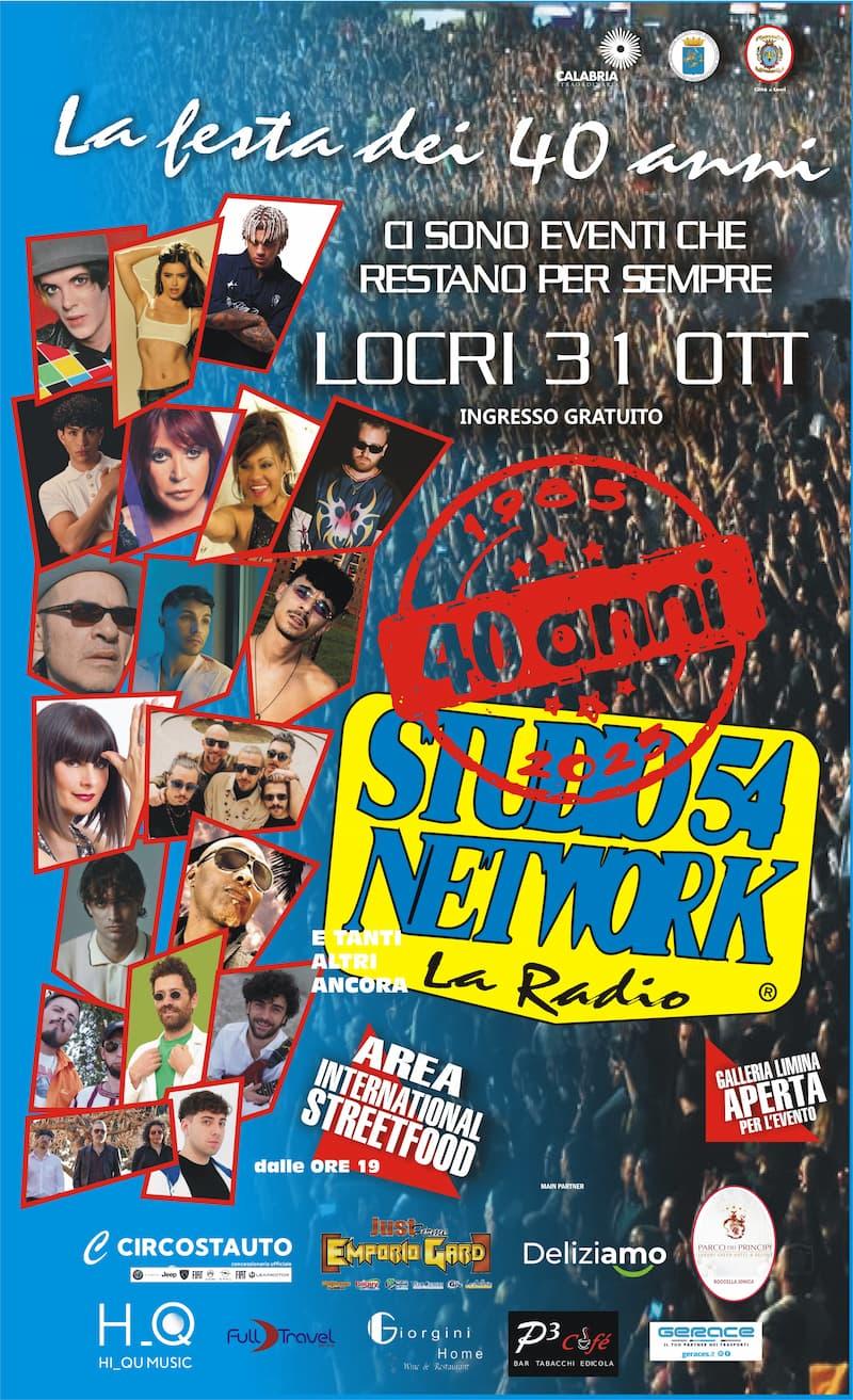 Locandina evento Studio54network Festa dei 40 anni