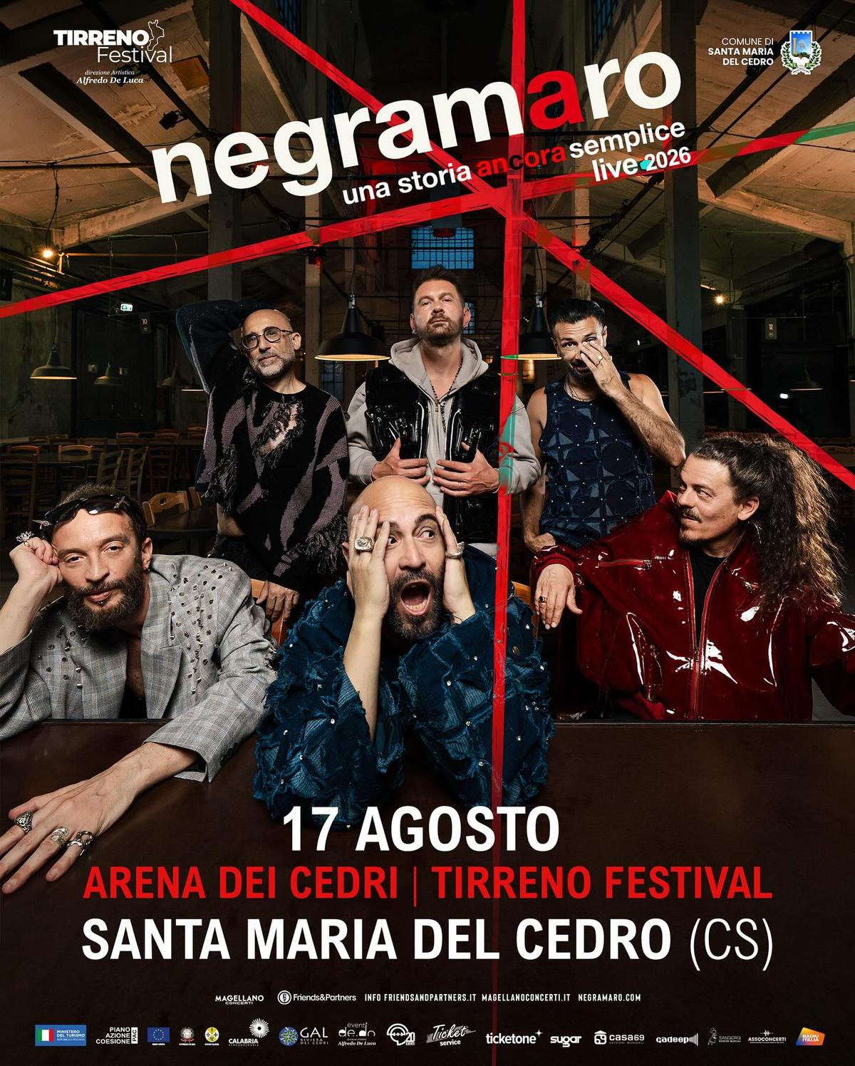 Locandina concerto Negramaro
