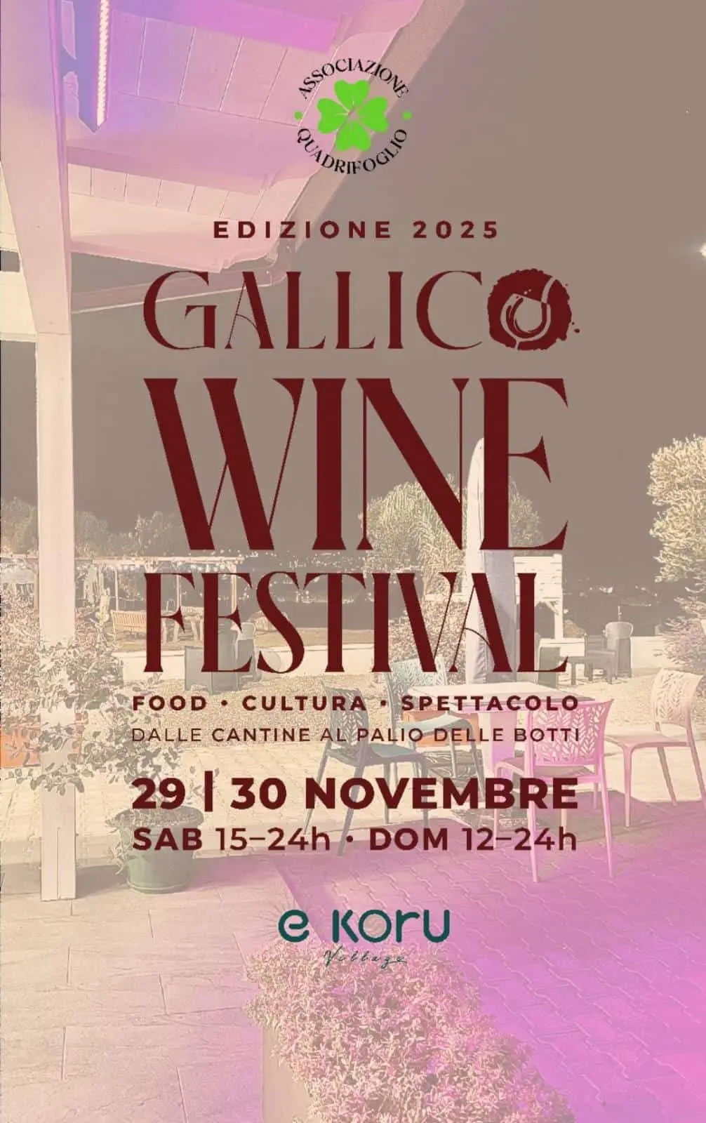 Locandina evento Gallico Wine Festival