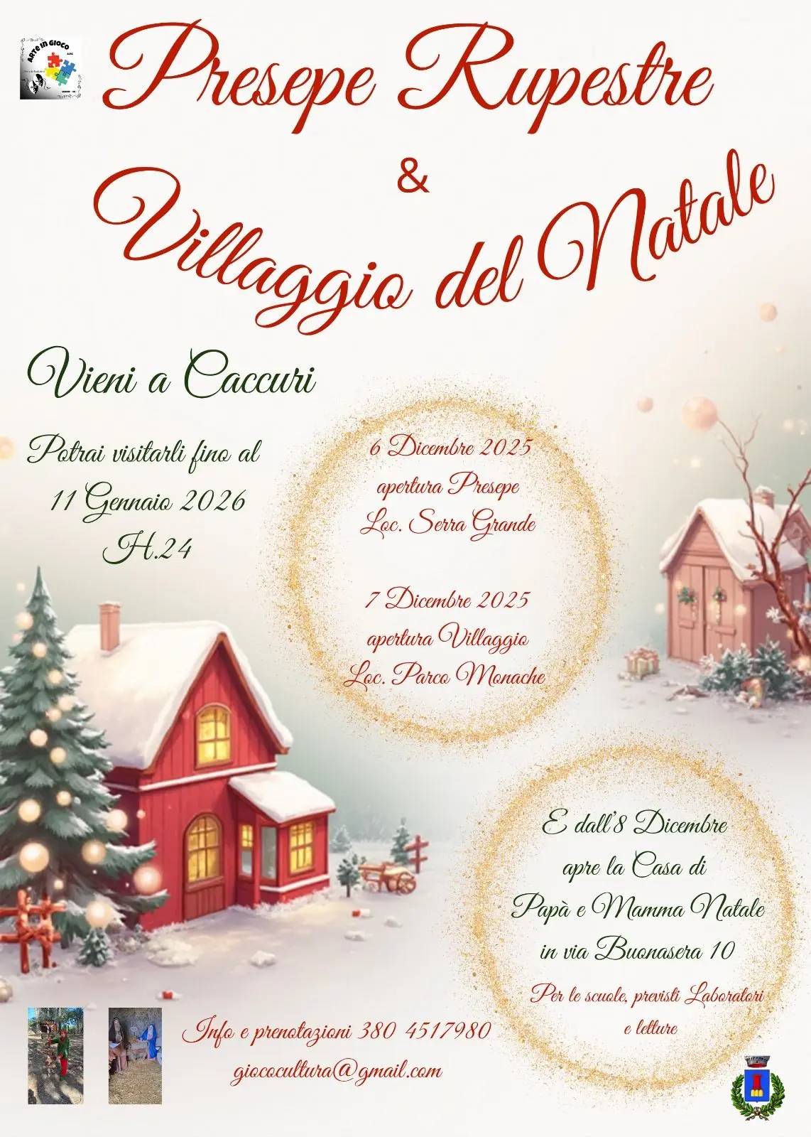 Locandina evento Presepe Rupestre e Villaggio del Natale