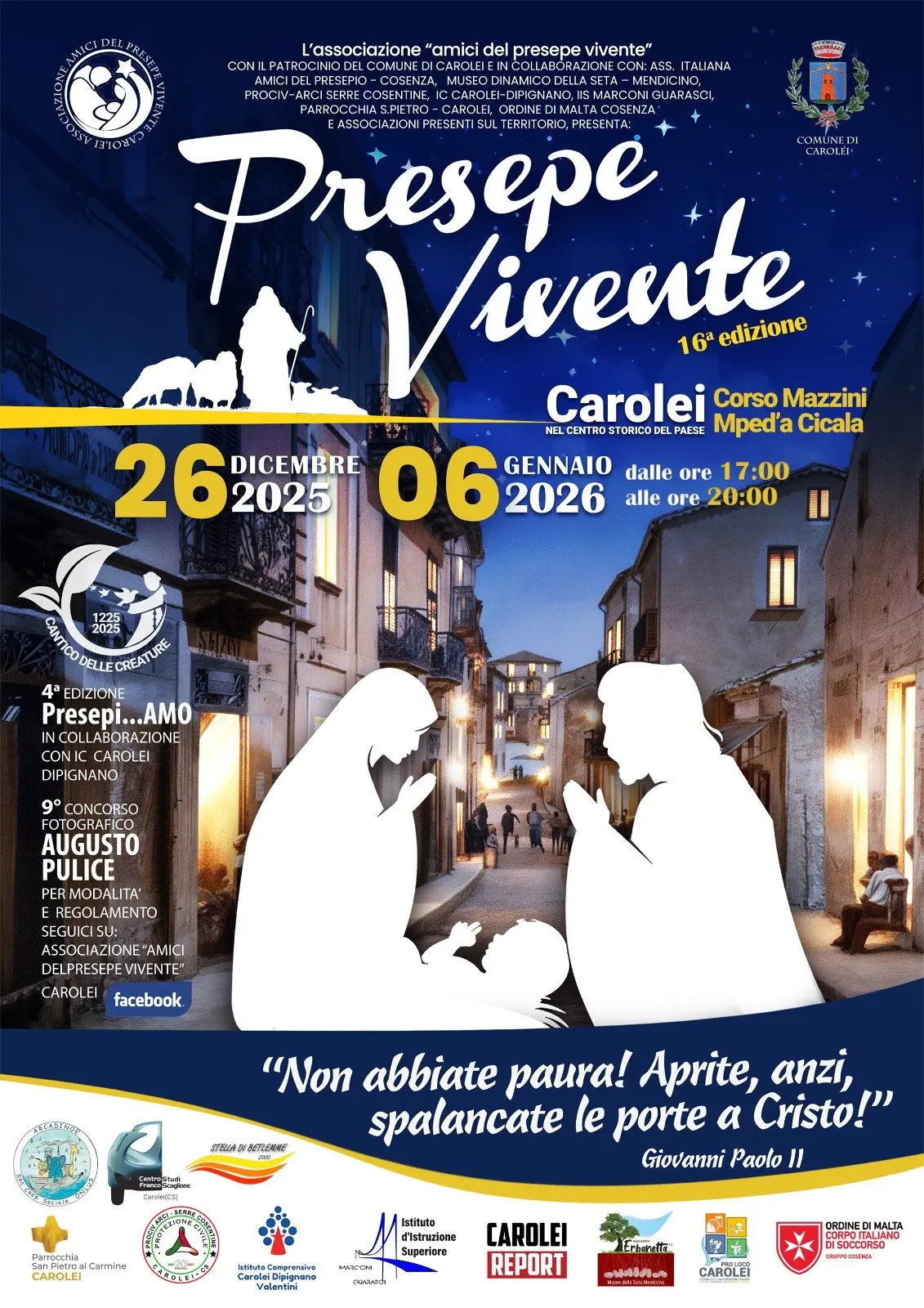 Locandina evento Presepe Vivente di Carolei