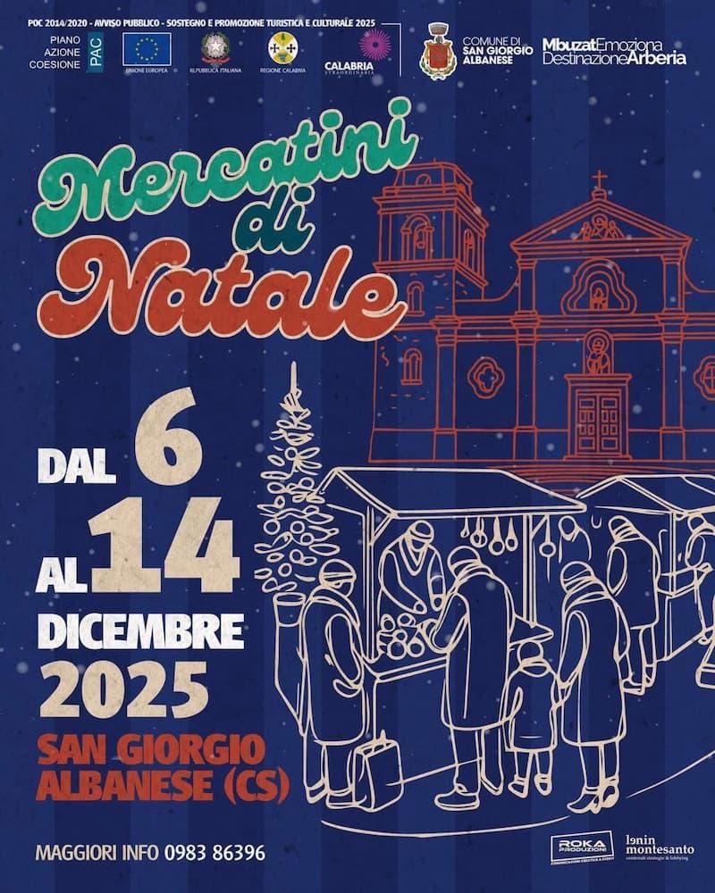 Locandina evento Mercatini di Natale San Giorgio Albanese