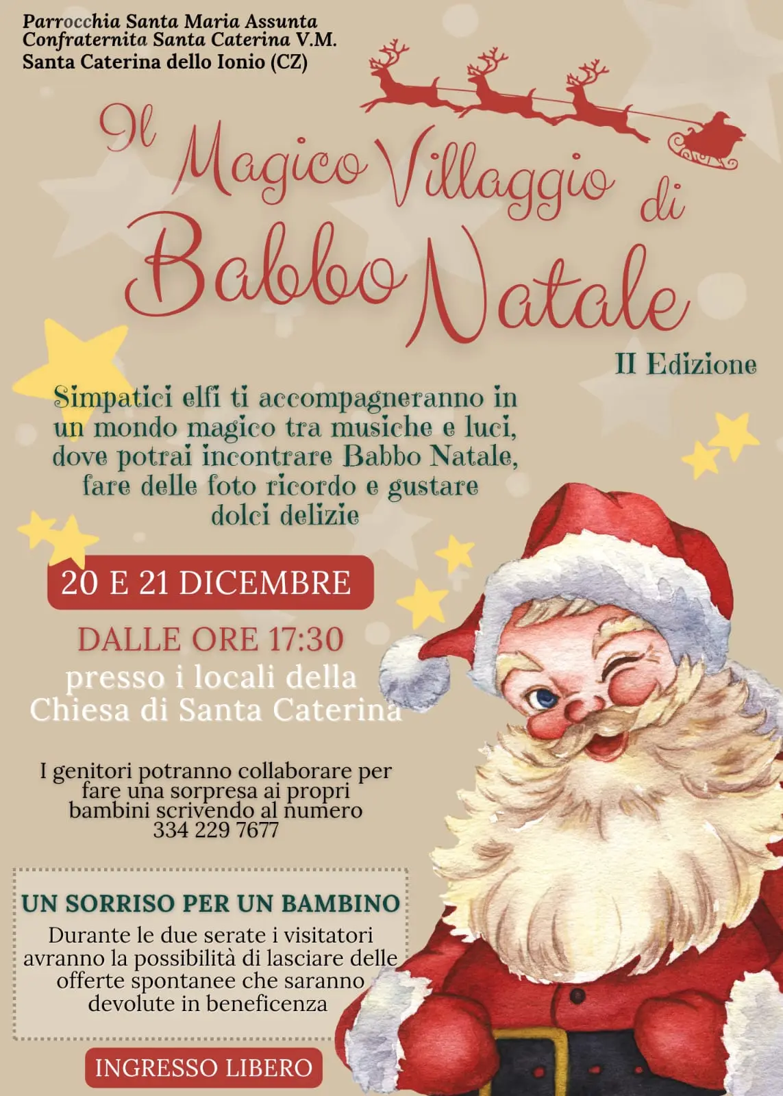 Locandina evento Magico villaggio di babbo natale