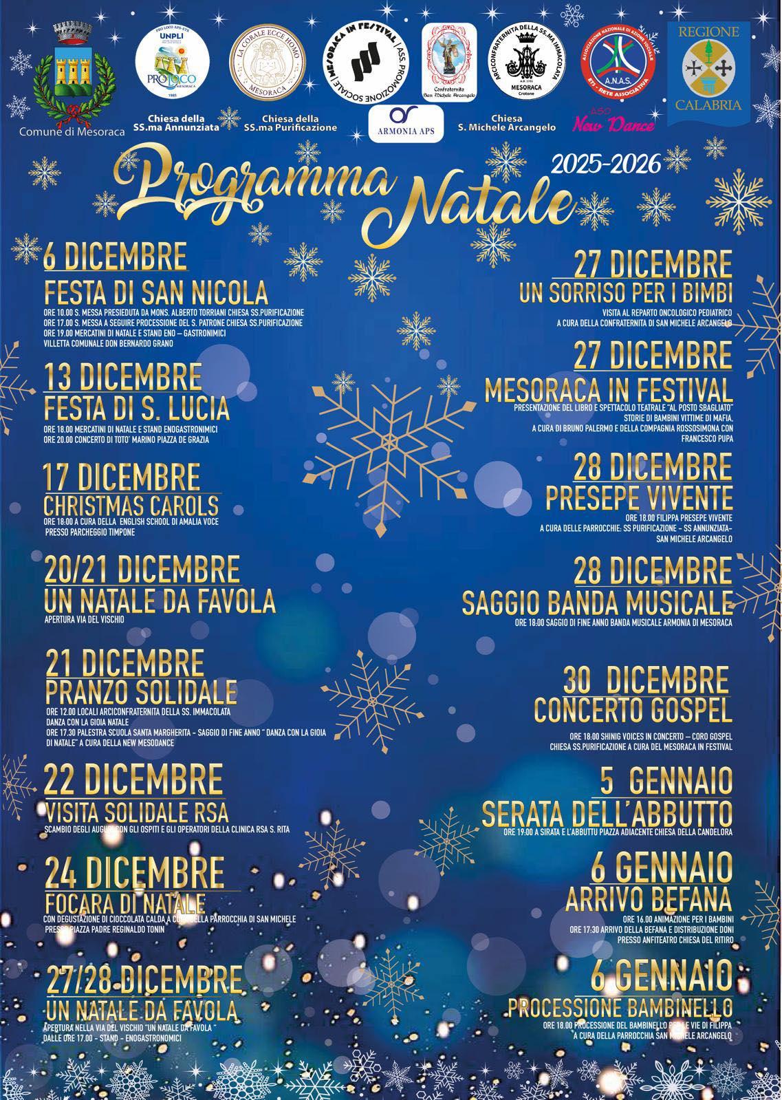 Locandina evento Natale a Mesoraca