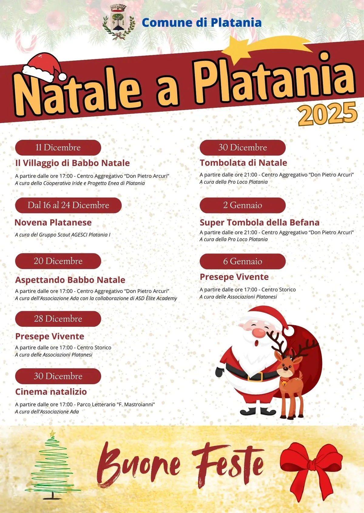 Locandina evento Natale a Platania