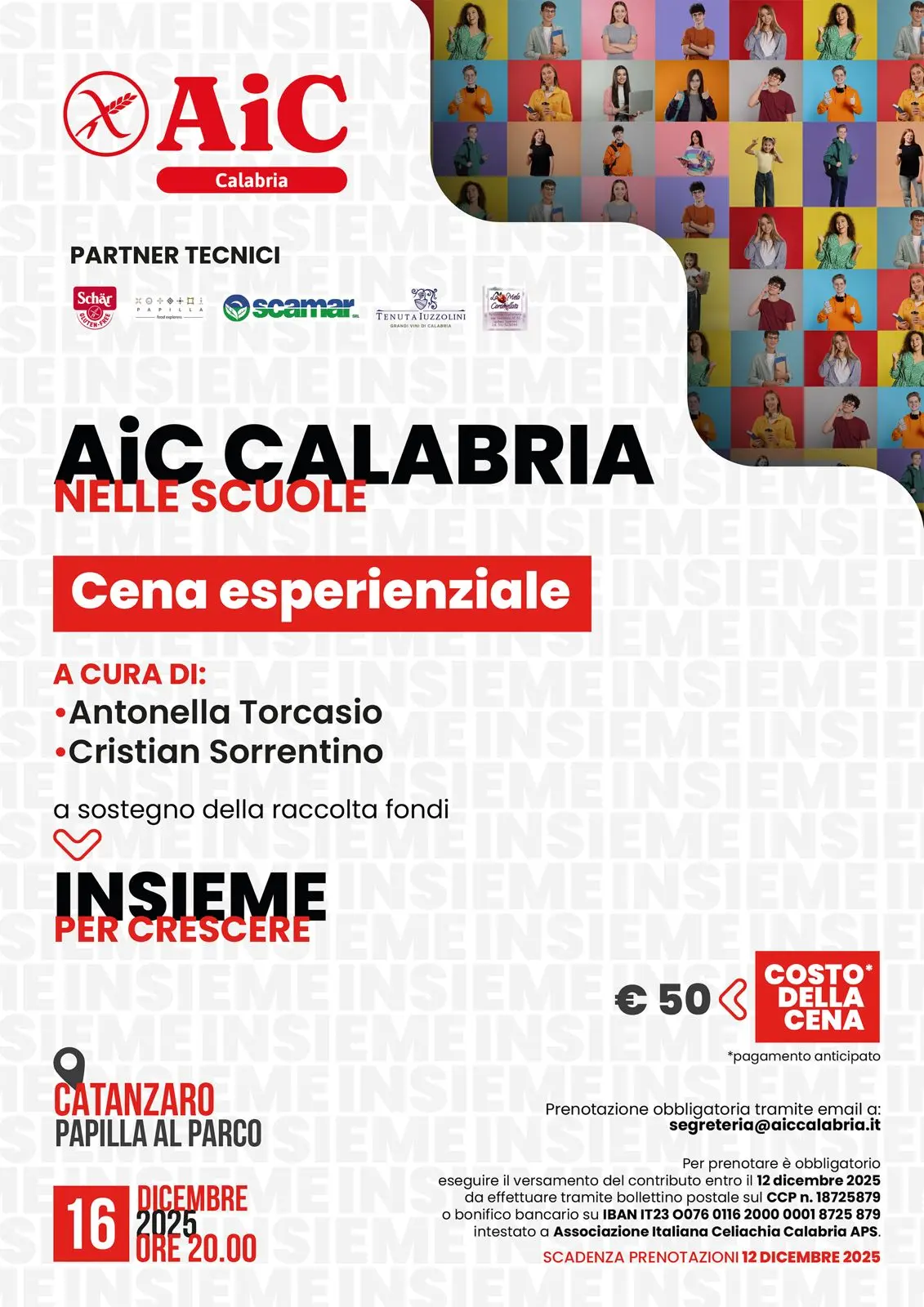 Locandina evento Cena Aic Calabria