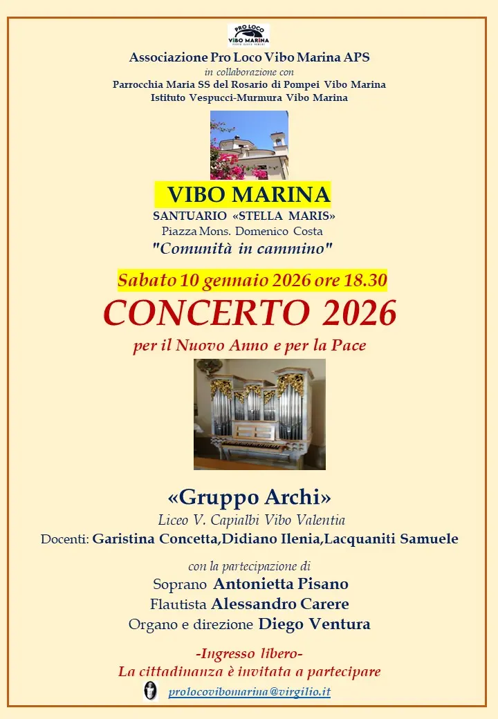 Pro Loco_Vibo Marina_ Concerto per inizio anno e per la pace