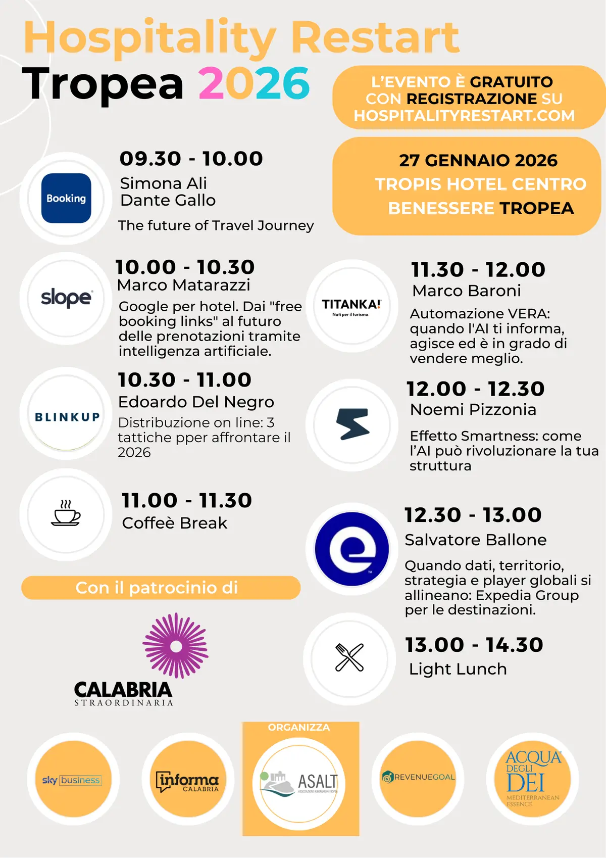 Locandina evento Hospitality Restart Tropea