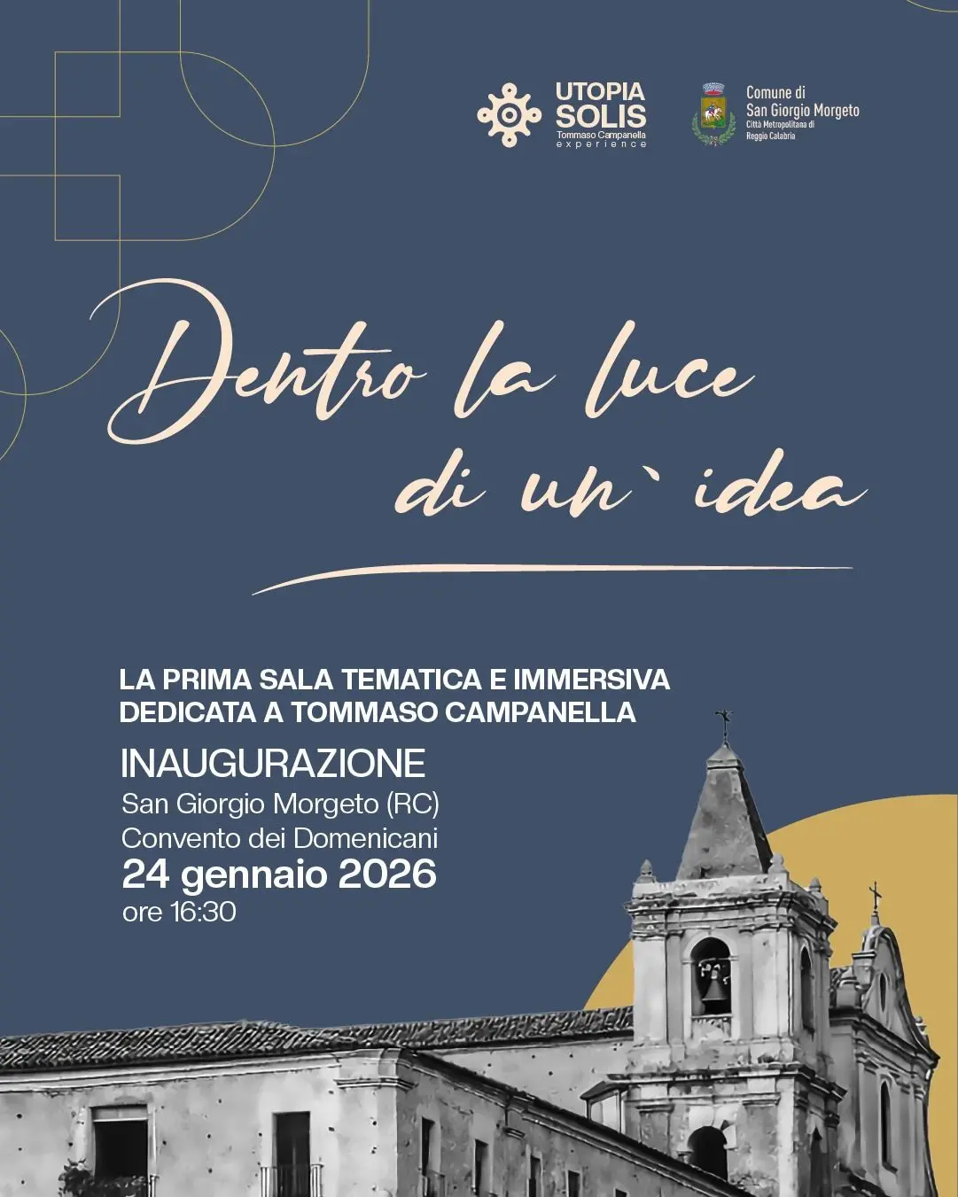 Locandina evento Dentro la luce di un'idea a San Giorgio Morgeto