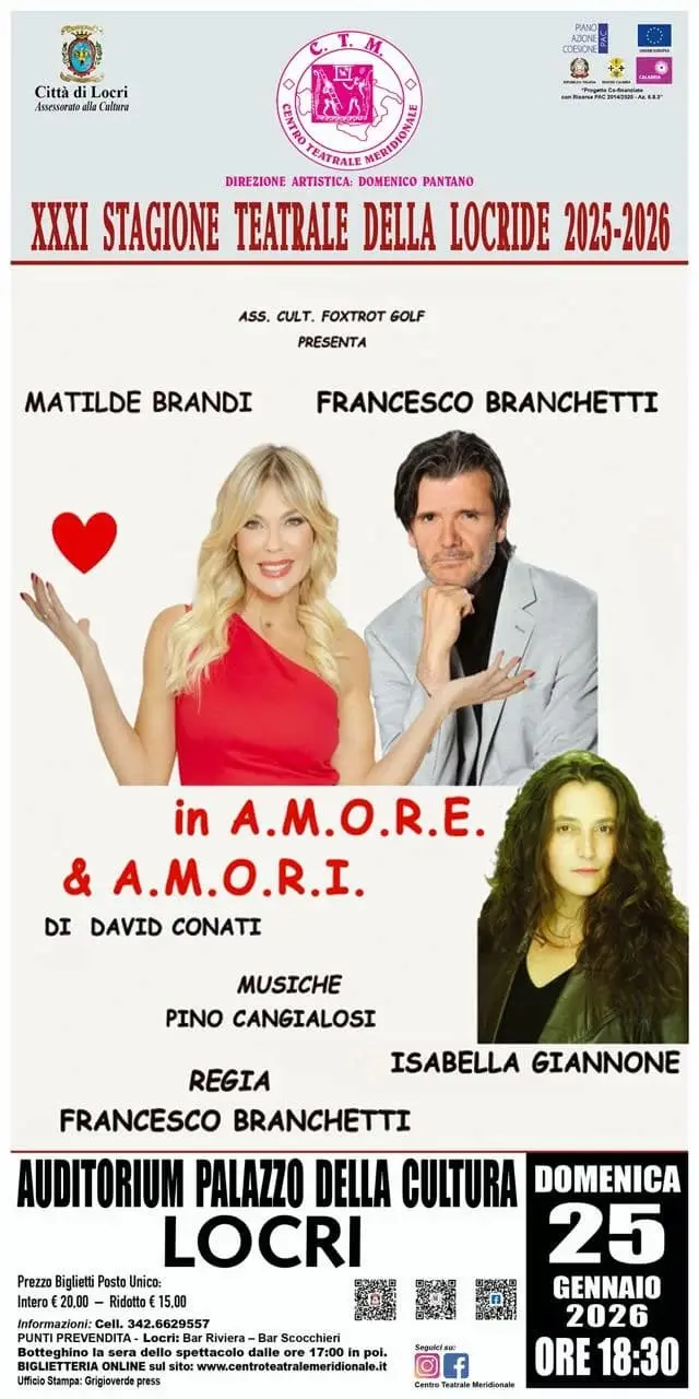 Locandina spettacolo teatrale Amori & Amori Locri