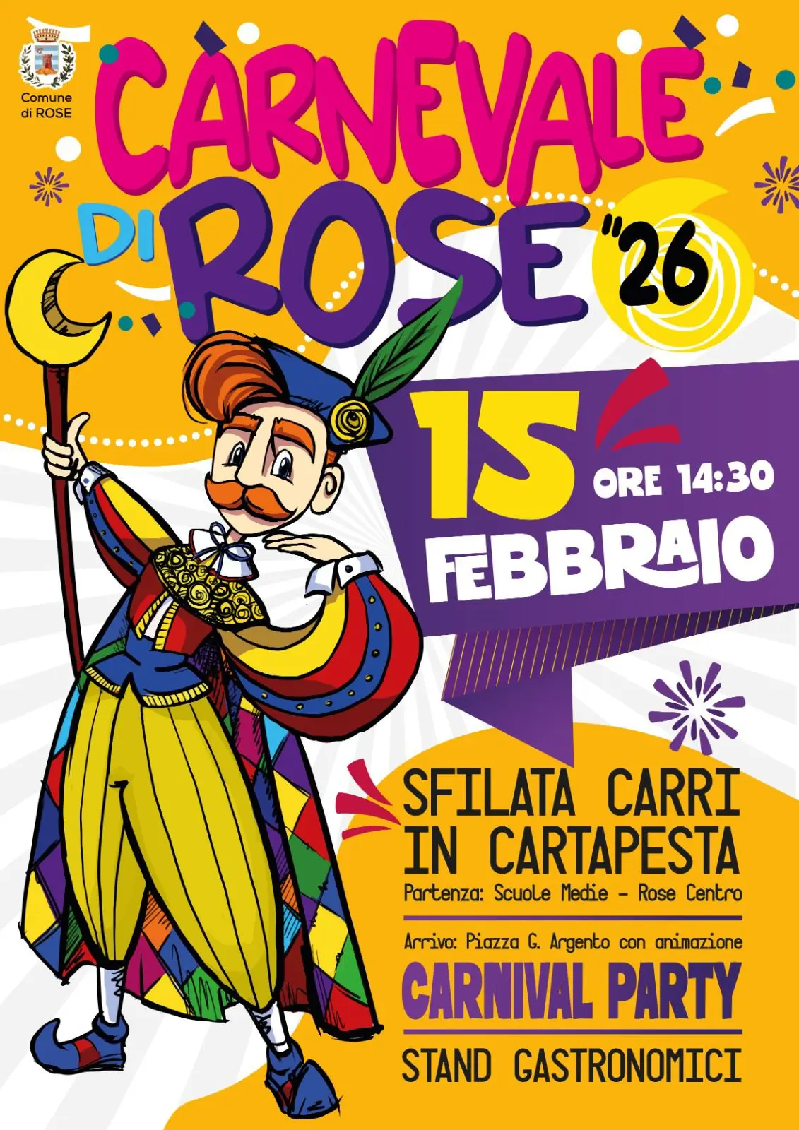 Locandina evento Carnevale di Rose