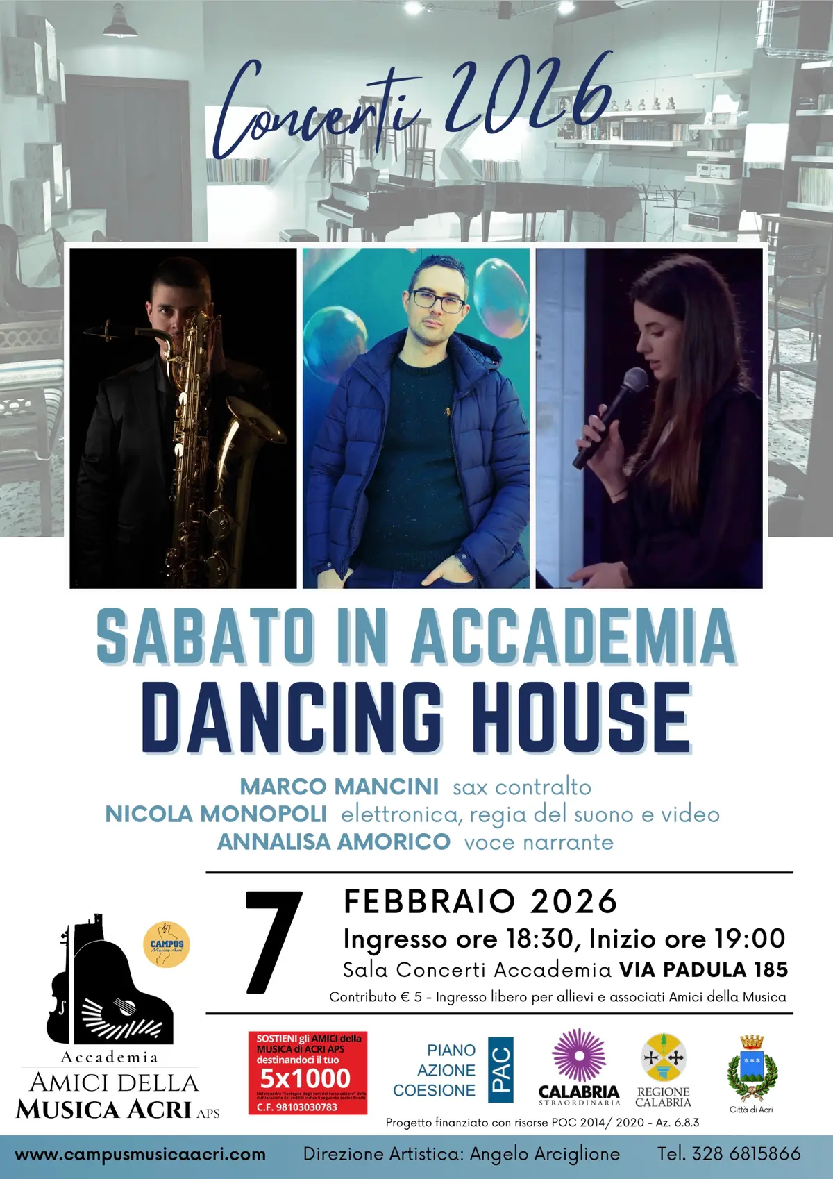 Locandina evento Dancing House ad Acri