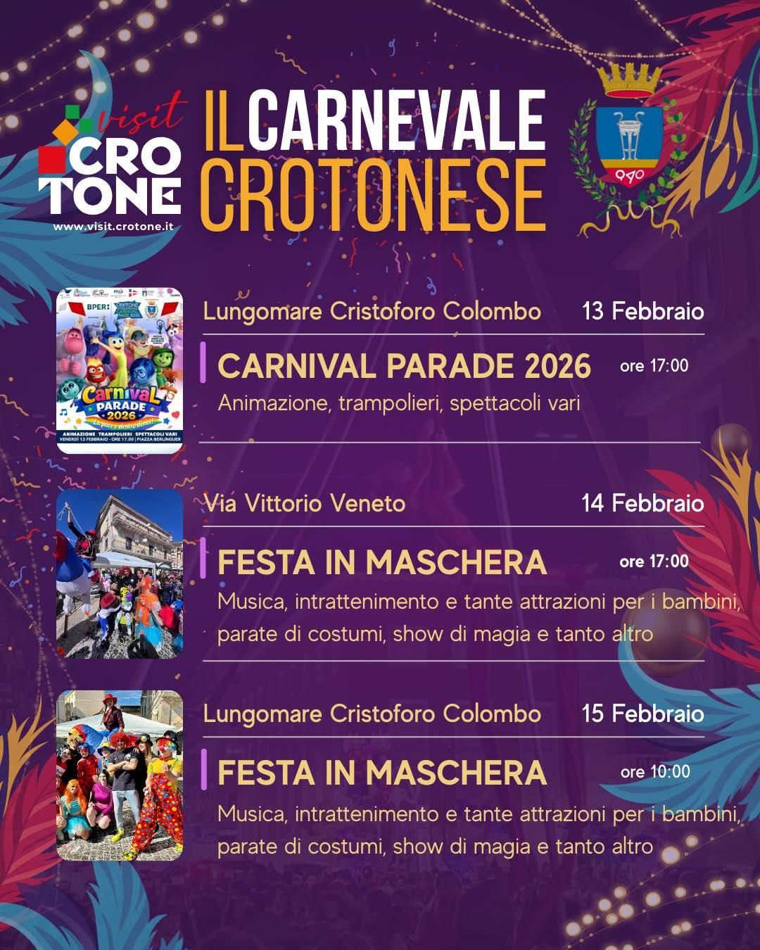 Locandina evento Il Carnevale Crotonese 2026