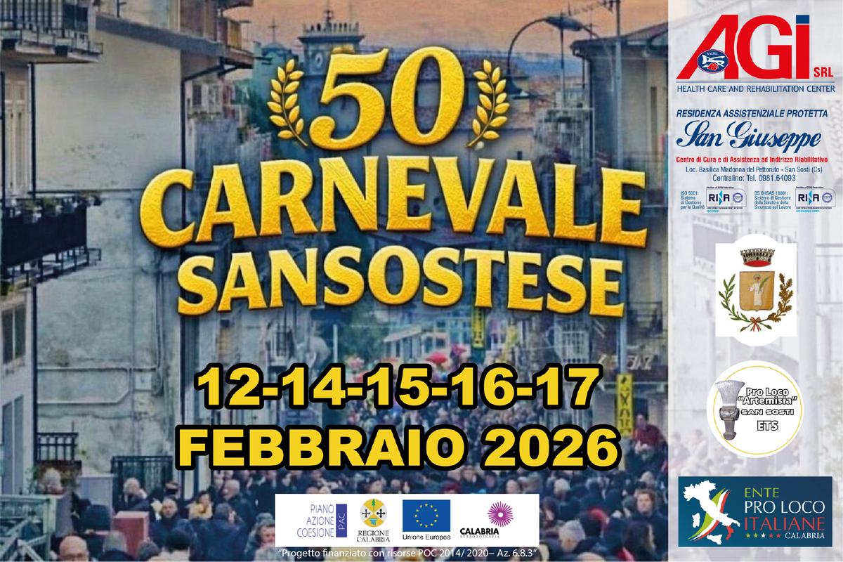 Locandina evento Carnevale di San Sosti