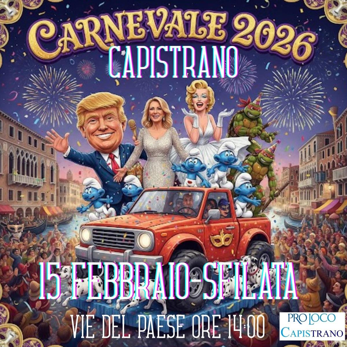 Locandina evento Carnevale di Capistrano