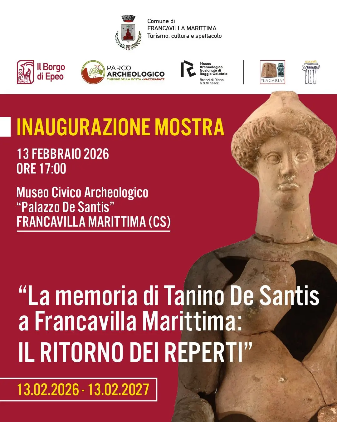 Locandina Mostra archeologica a Francavilla Marittima