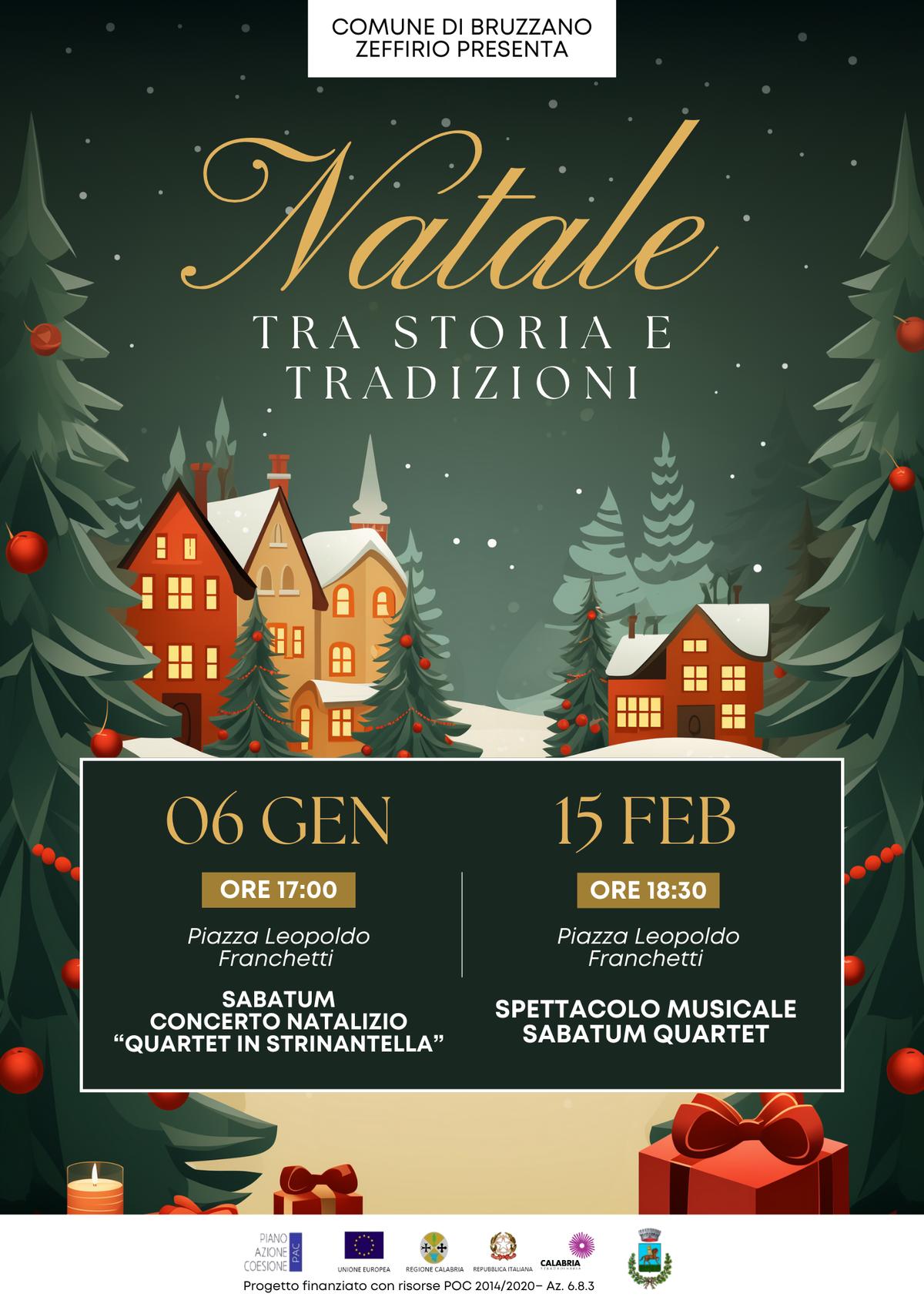 Locandina evento Natale tra storia e tradizioni- Bruzzano Zeffirio