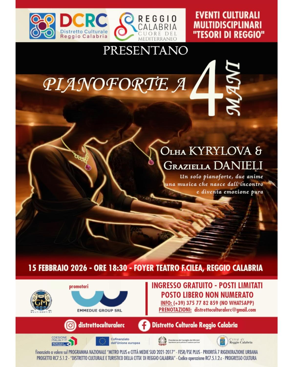 Locandina evento Pianoforte a 4 mani