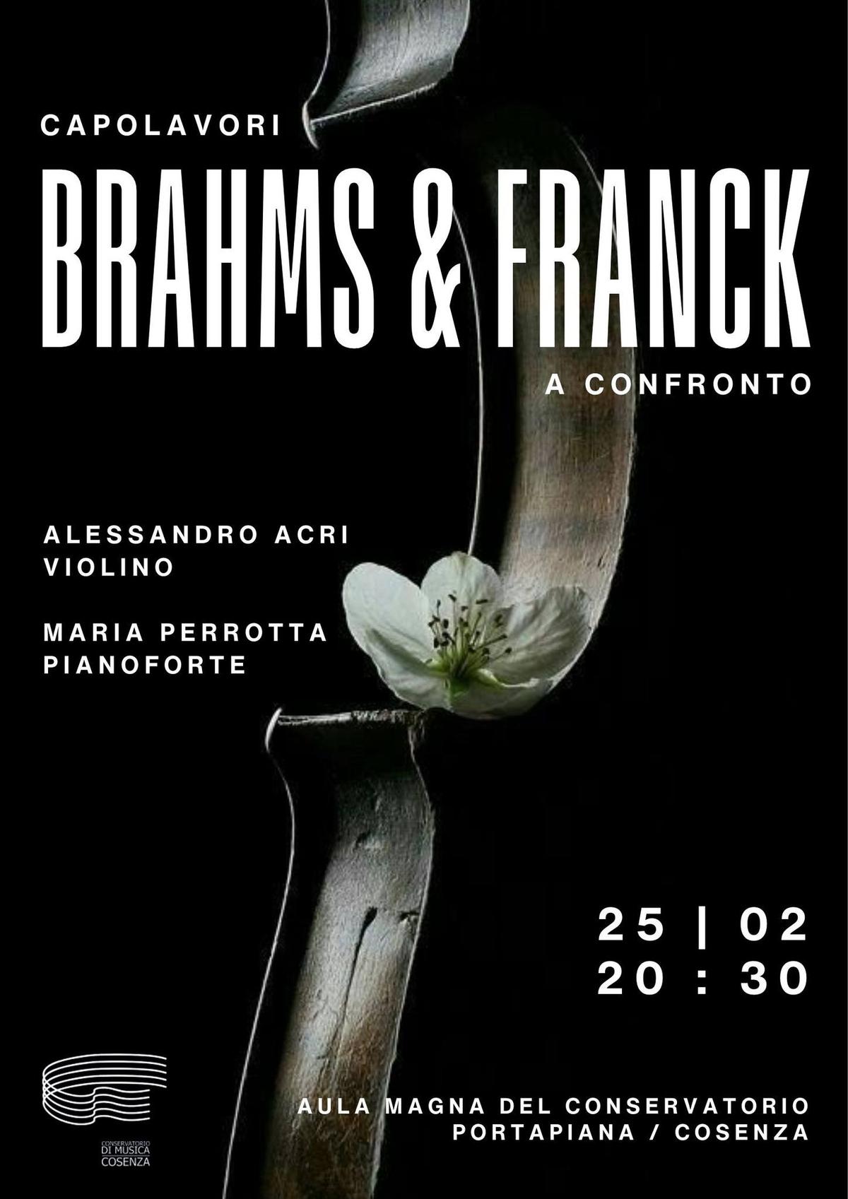 Locandina evento Capolavori Brahms & Franck a confronto