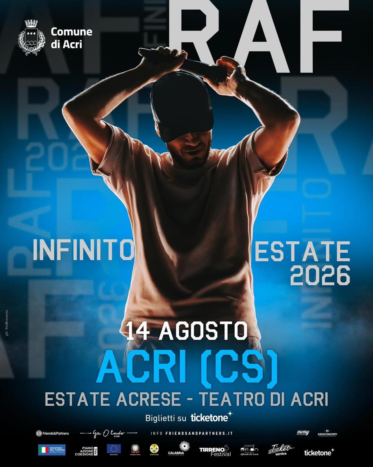 Locandina evento Raf - Infinito Summer Tour Acri