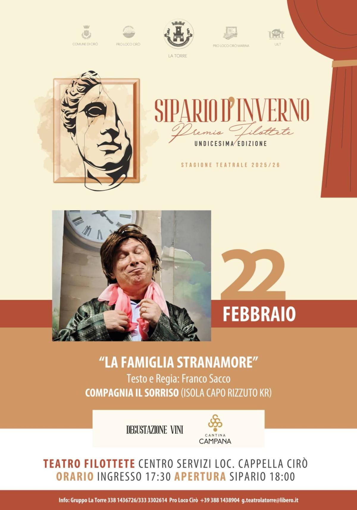 Locandina evento Sipario d'inverno - La famiglia stranamore