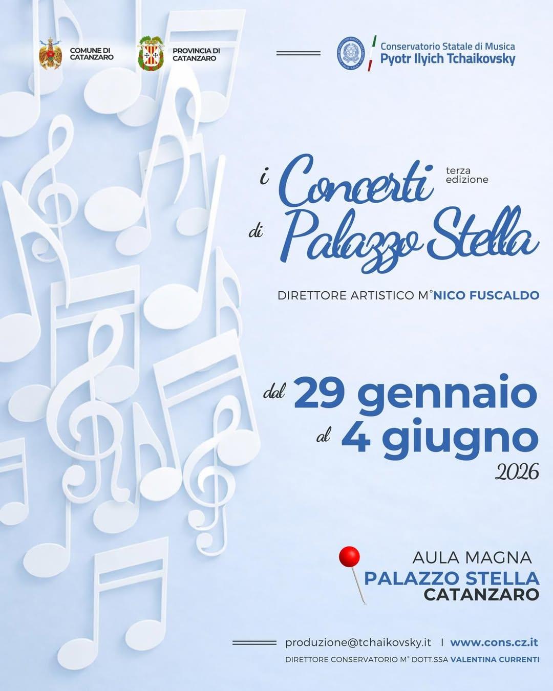 Locandina eventi I concerti di Palazzo Stella