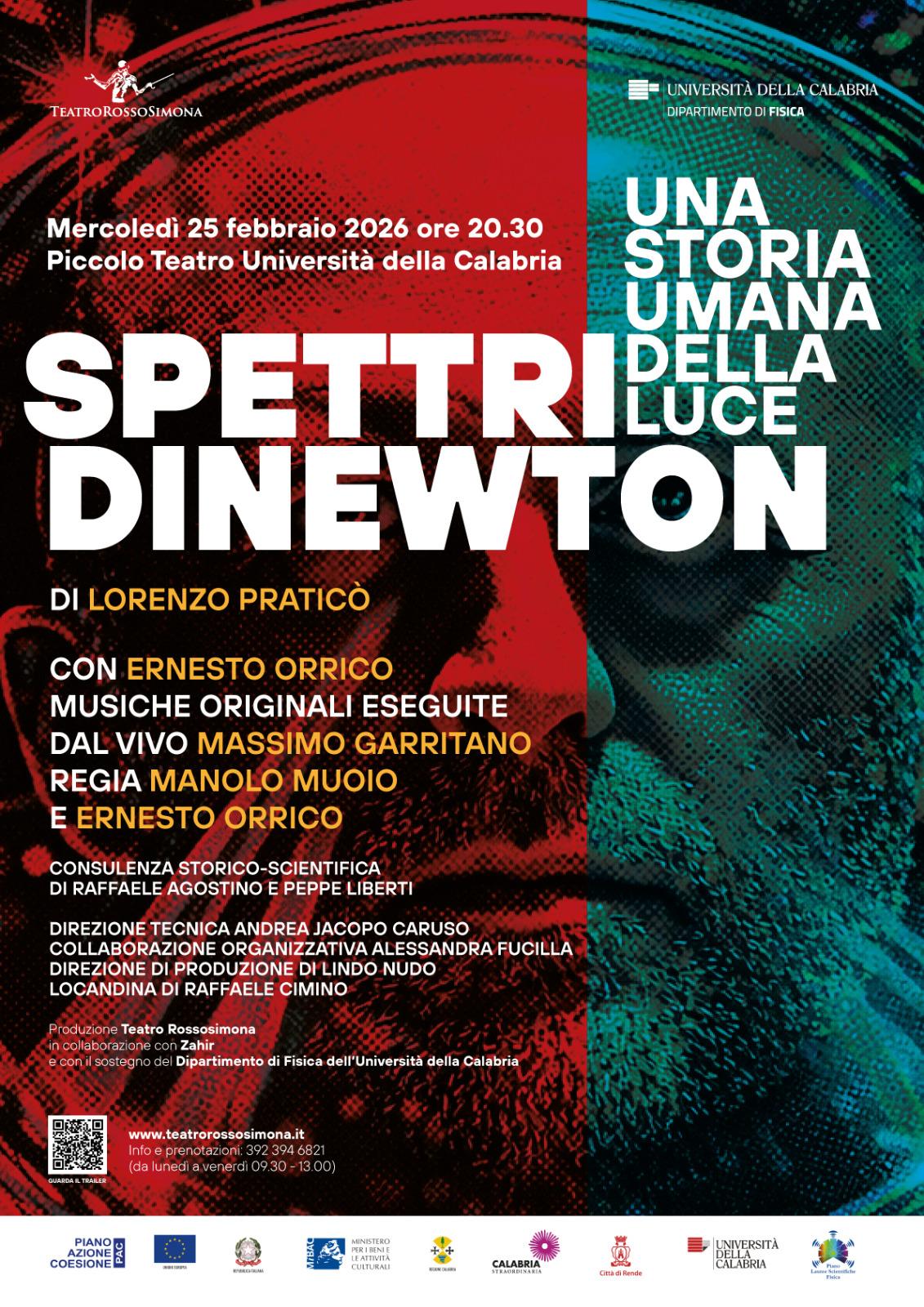 Locandina evento "Spettri di Newton. Una storia umana della luce"