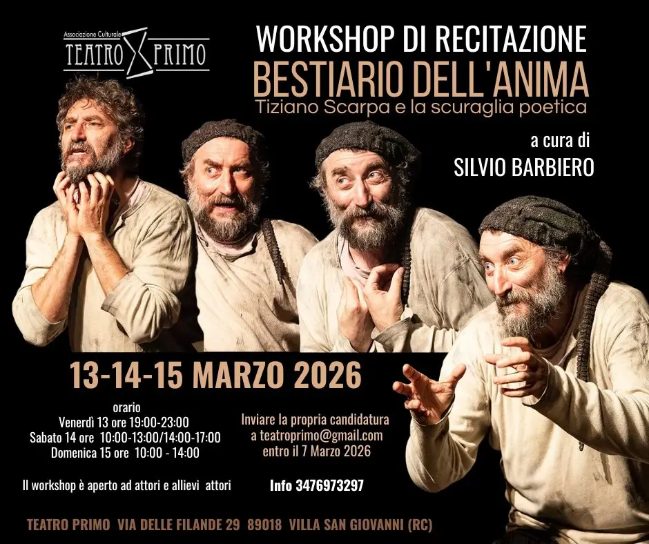 Workshop di Recitazione - Bestiario dell’anima