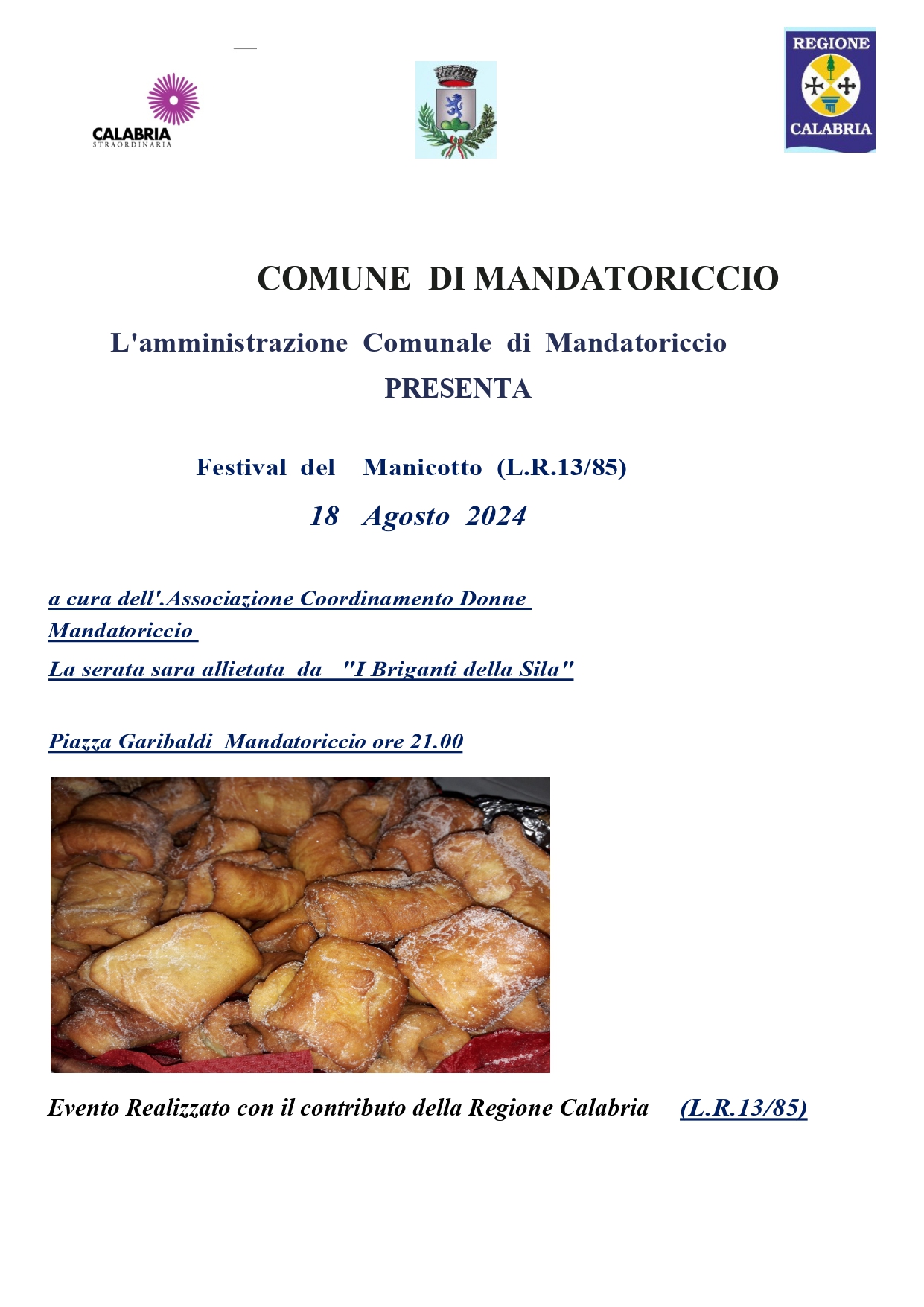 Festival manicotto