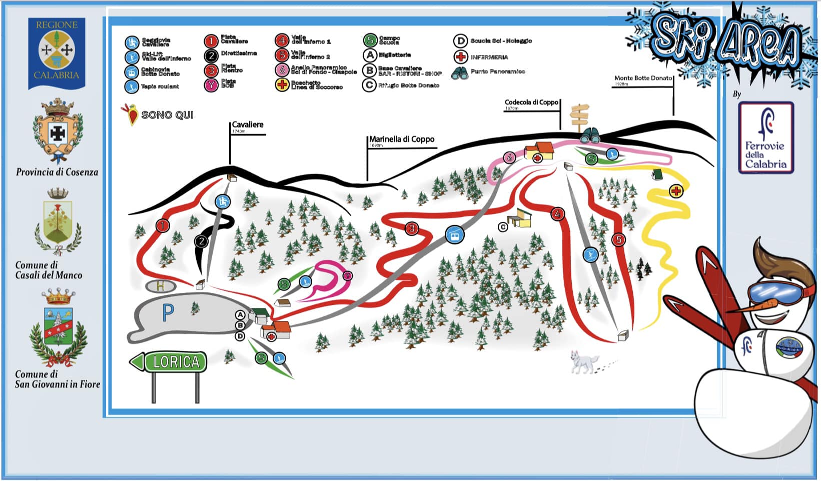 Mappa piste Lorica