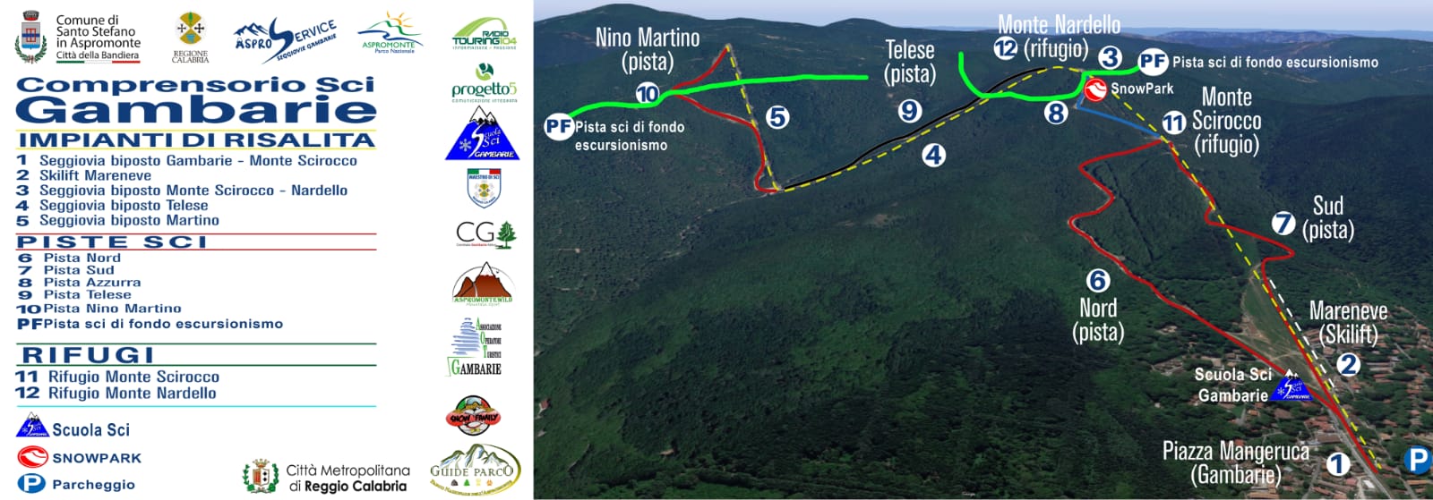 Mappa piste Gambarie